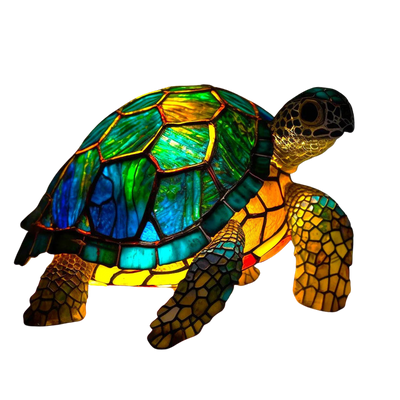 Artwork | Lampa z Zwierzętami w Kolorowym Szkle
