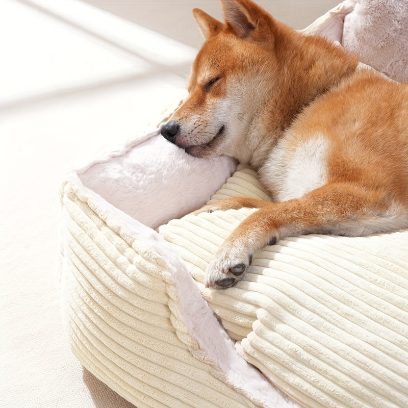 SnuggleNest l Welurowe łóżko dla Zwierząt