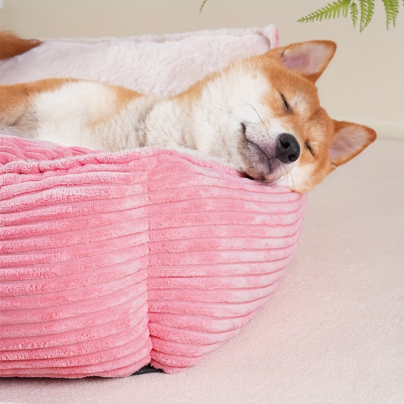 SnuggleNest l Welurowe łóżko dla Zwierząt