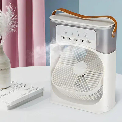 Klimatyzer PolarBreeze | Wentylator z Nawilżaczem USB i Światłem Led