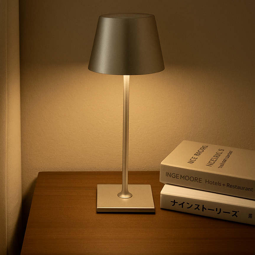 Bezprzewodowa Lampa Stołowa Led | Nowoczesne Oświetlenie Metalowe