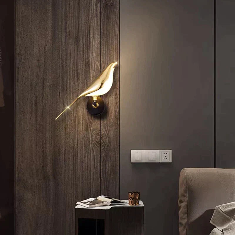 Bordik | Nowoczesna Lampa Ścienna Bird Do Salonu i Przedpokoju