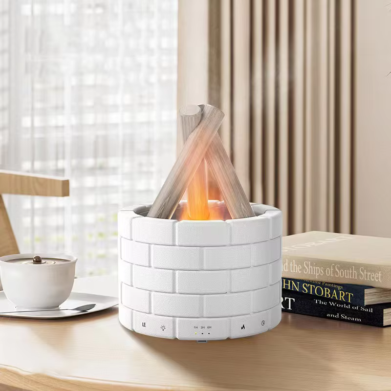 AirFlame Ultrasonic Nawilżacz Powietrza z Efektem Płomienia Kominkowego | Kompaktowy i Efektywny