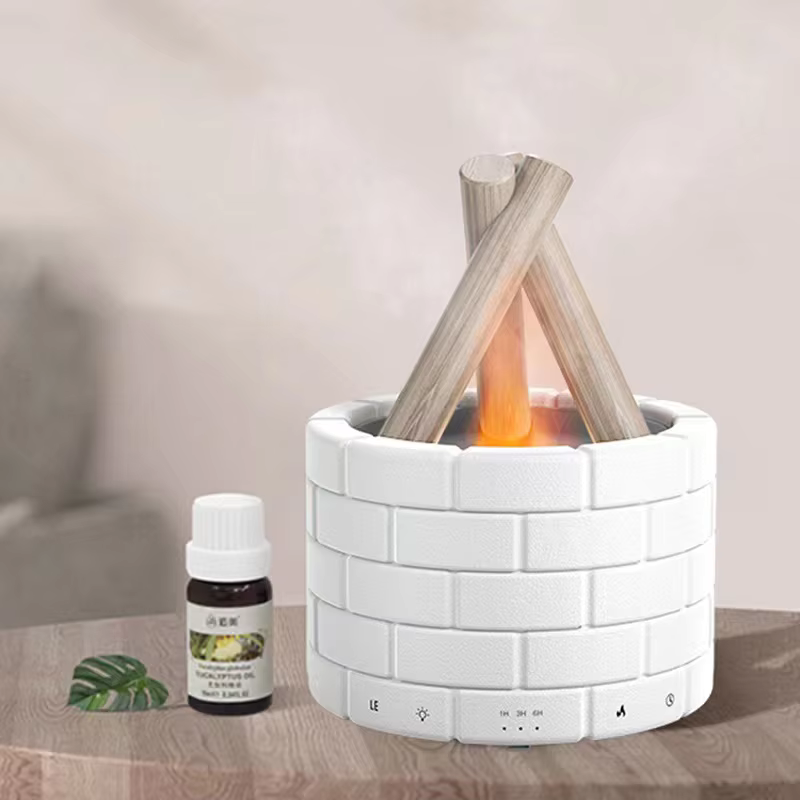 AirFlame Ultrasonic Nawilżacz Powietrza z Efektem Płomienia Kominkowego | Kompaktowy i Efektywny