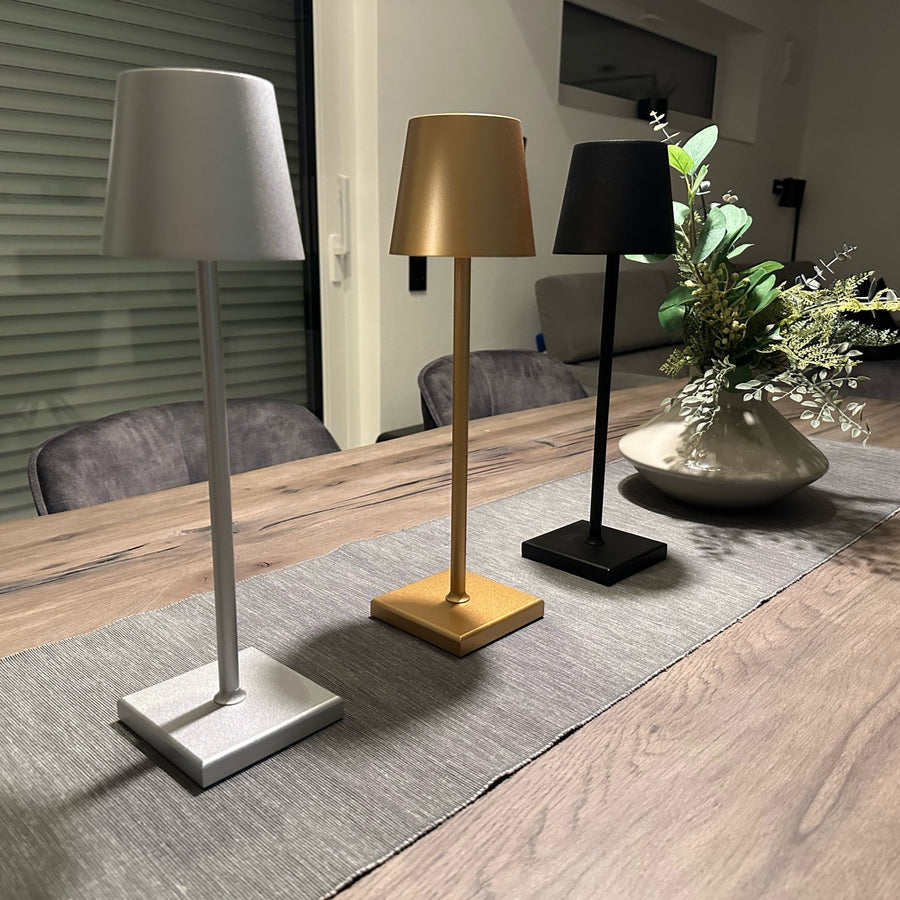 Bezprzewodowa Lampa Stołowa Led | Nowoczesne Oświetlenie Metalowe