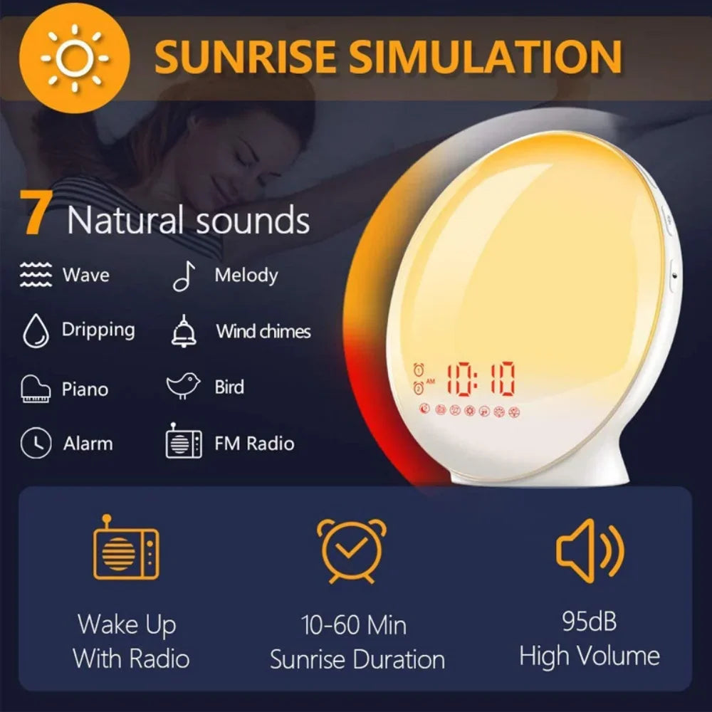 Piper Budzik Radiowy | Naturalny Ze Światłem Budzącym