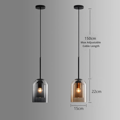 Belluno Lampa Wisząca | Elegancka Lampa Z Przezroczystego Szkła