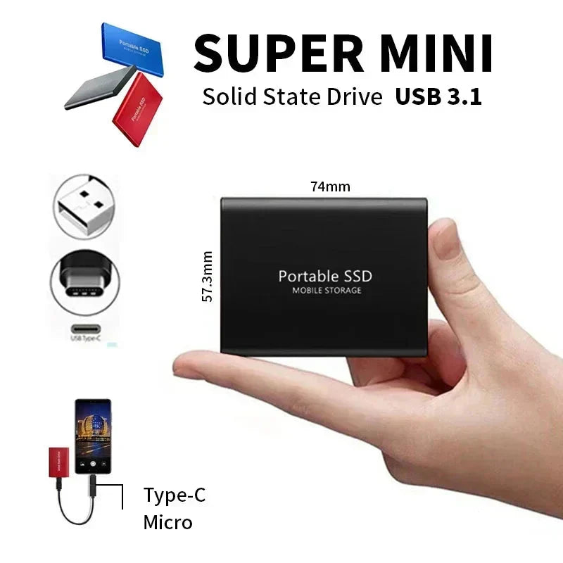 Ultraszybki Dysk Ssd 128 Tb | Wytrzymały Przenośny Dysk Półprzewodnikowy