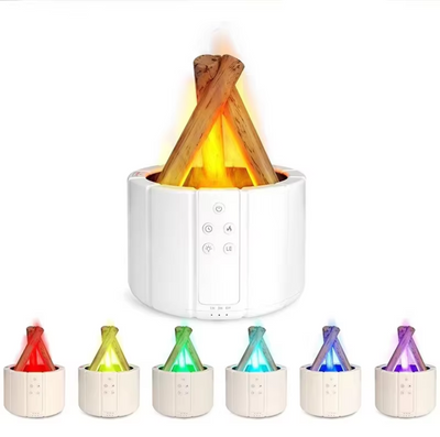 AirFlame Ultrasonic Nawilżacz Powietrza z Efektem Płomienia Kominkowego | Kompaktowy i Efektywny