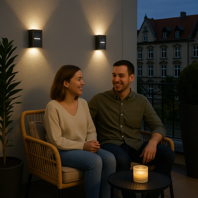 Yandir Luksusowe Bezprzewodowe Lampy Ścienne LED Solar | Elegancki Design