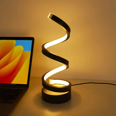 Spiralek Lampa Stolikowa Led | Światło Dekoracyjne W Stylu Nowoczesnym