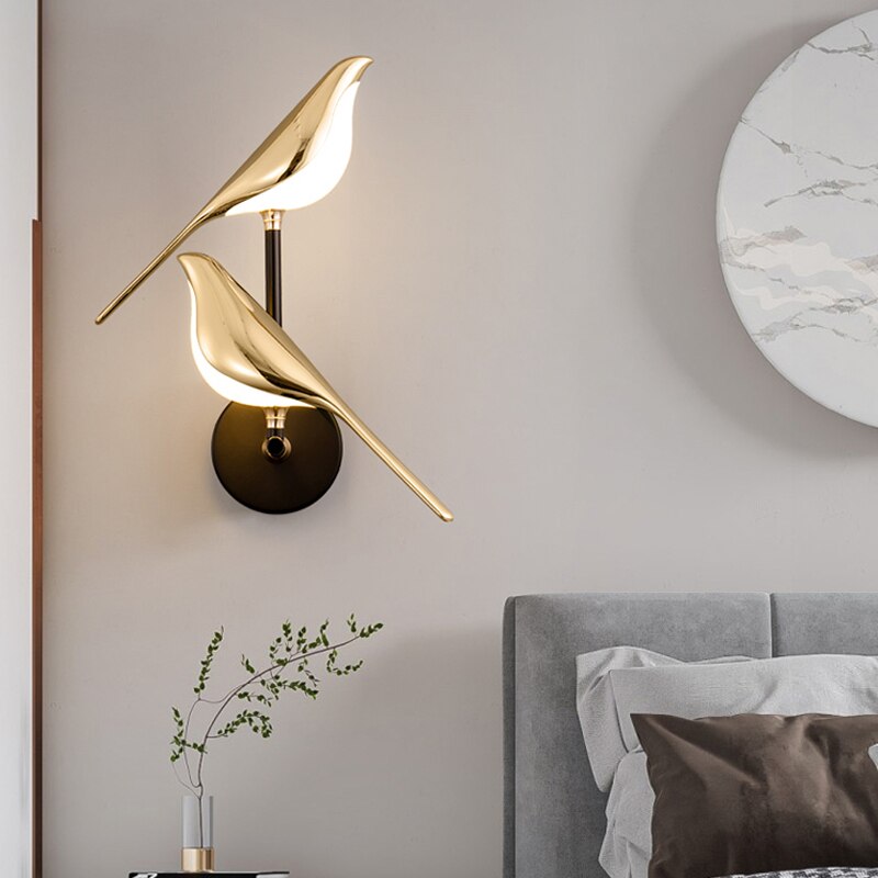 Bordik | Nowoczesna Lampa Ścienna Bird Do Salonu i Przedpokoju