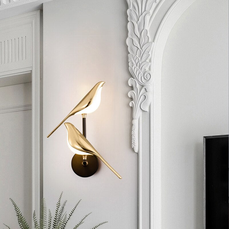 Bordik | Nowoczesna Lampa Ścienna Bird Do Salonu i Przedpokoju