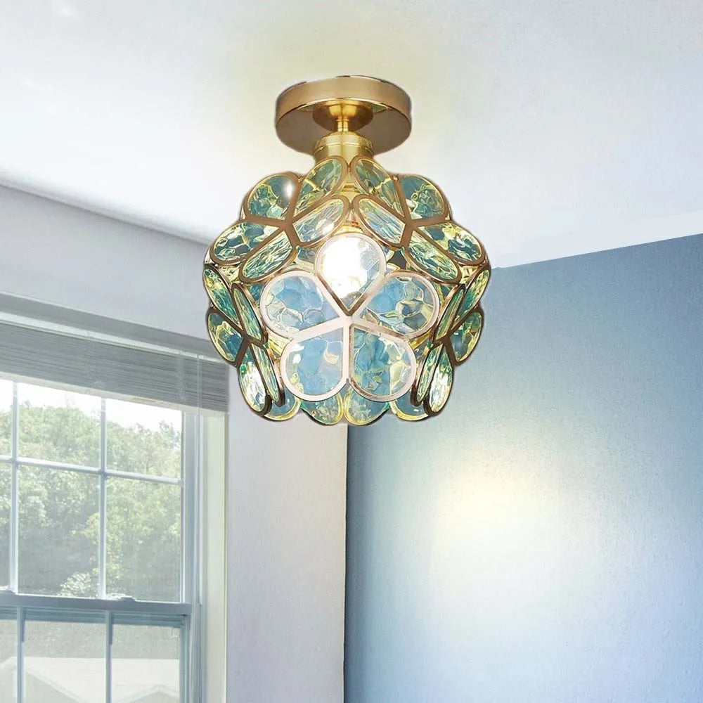 Nöfra | Artystyczna Szklana Lampa Sufitowa do Salonu i Sypialni