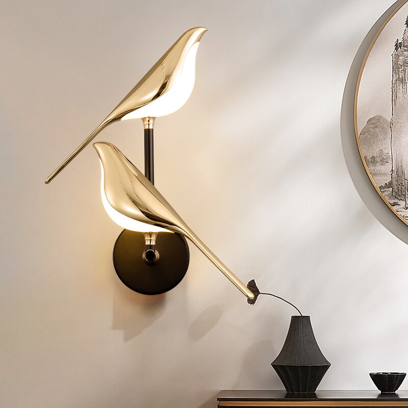Bordik | Nowoczesna Lampa Ścienna Bird Do Salonu i Przedpokoju