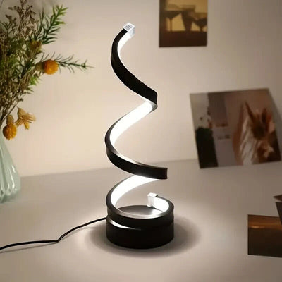 Spiralek Lampa Stolikowa Led | Światło Dekoracyjne W Stylu Nowoczesnym