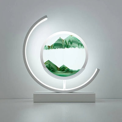 Lampa Z Piaskowym Krajobrazem | Dekoracyjna Lampa Led Ruchoma Sztuka