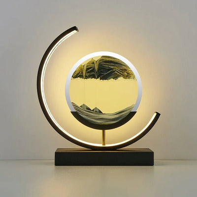Lampa Z Piaskowym Krajobrazem | Dekoracyjna Lampa Led Ruchoma Sztuka