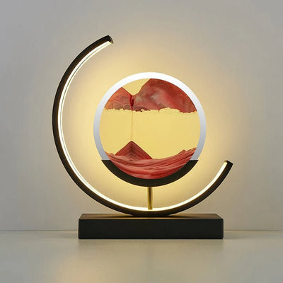 Lampa Z Piaskowym Krajobrazem | Dekoracyjna Lampa Led Ruchoma Sztuka