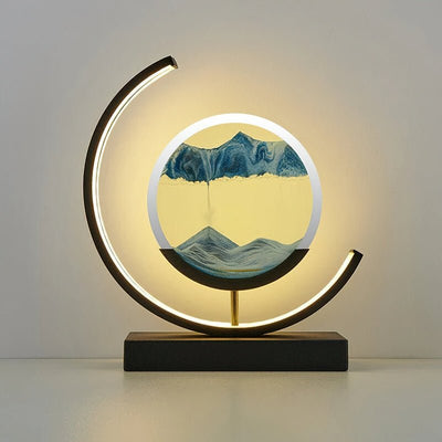 Lampa Z Piaskowym Krajobrazem | Dekoracyjna Lampa Led Ruchoma Sztuka