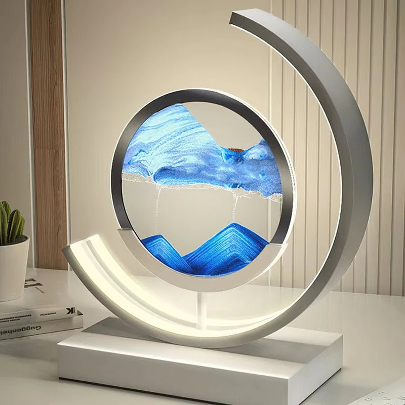 Lampa Z Piaskowym Krajobrazem | Dekoracyjna Lampa Led Ruchoma Sztuka