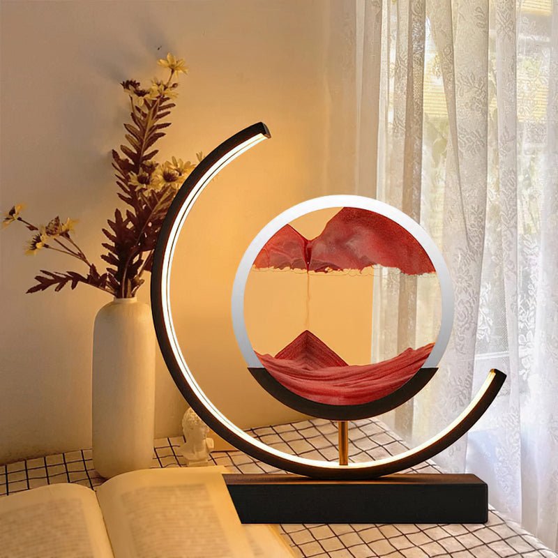 Lampa Z Piaskowym Krajobrazem | Dekoracyjna Lampa Led Ruchoma Sztuka
