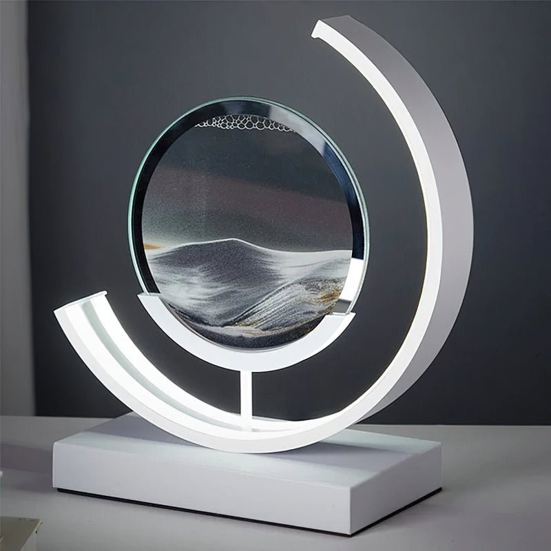 Lampa Z Piaskowym Krajobrazem | Dekoracyjna Lampa Led Ruchoma Sztuka