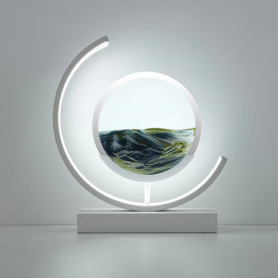 Lampa Z Piaskowym Krajobrazem | Dekoracyjna Lampa Led Ruchoma Sztuka