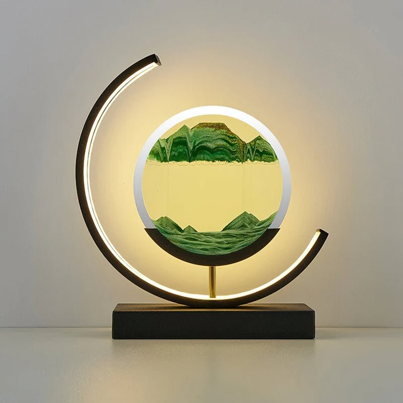 Lampa Z Piaskowym Krajobrazem | Dekoracyjna Lampa Led Ruchoma Sztuka