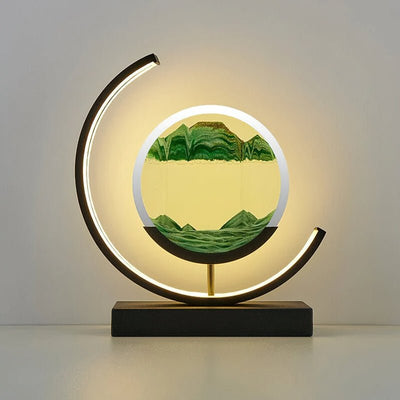 Lampa Z Piaskowym Krajobrazem | Dekoracyjna Lampa Led Ruchoma Sztuka